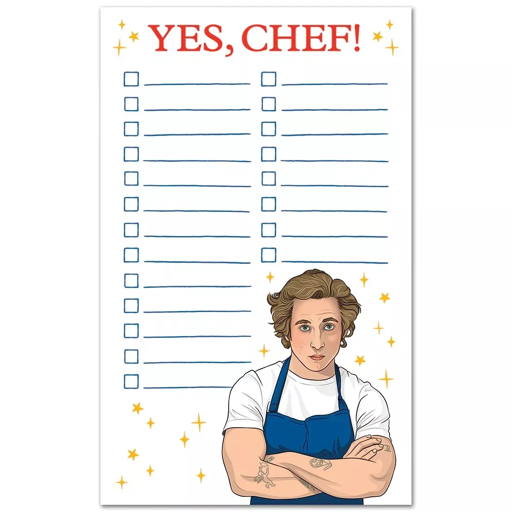 Yes Chef The Bear Grocery List Notepad
